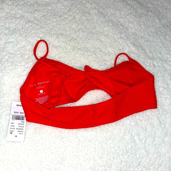 Red Georgia Scrunch Bikini Top size S - Picture 3 of 4